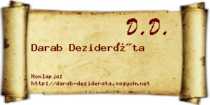 Darab Dezideráta névjegykártya